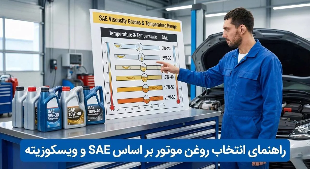 راهنمای انتخاب روغن موتور بر اساس SAE و ویسکوزیته
