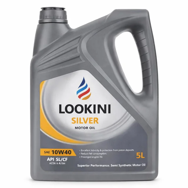 روغن موتور لوکینی Silver 10W-40 SL حجم ۵ لیتر (Lookini)