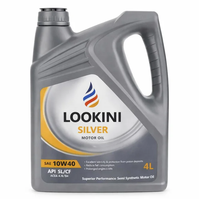 روغن موتور لوکینی Silver 10W-40 SL حجم ۴ لیتر (Lookini)