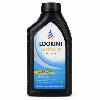 روغن موتور لوکینی Super Blue 20W-50 SL حجم ۱ لیتر (Lookini)